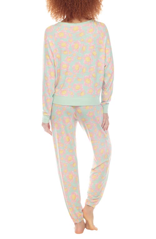 Honeydew Intimates 2pc Star Seeker Brushed Jersey Lounge Set In Kelp Floral