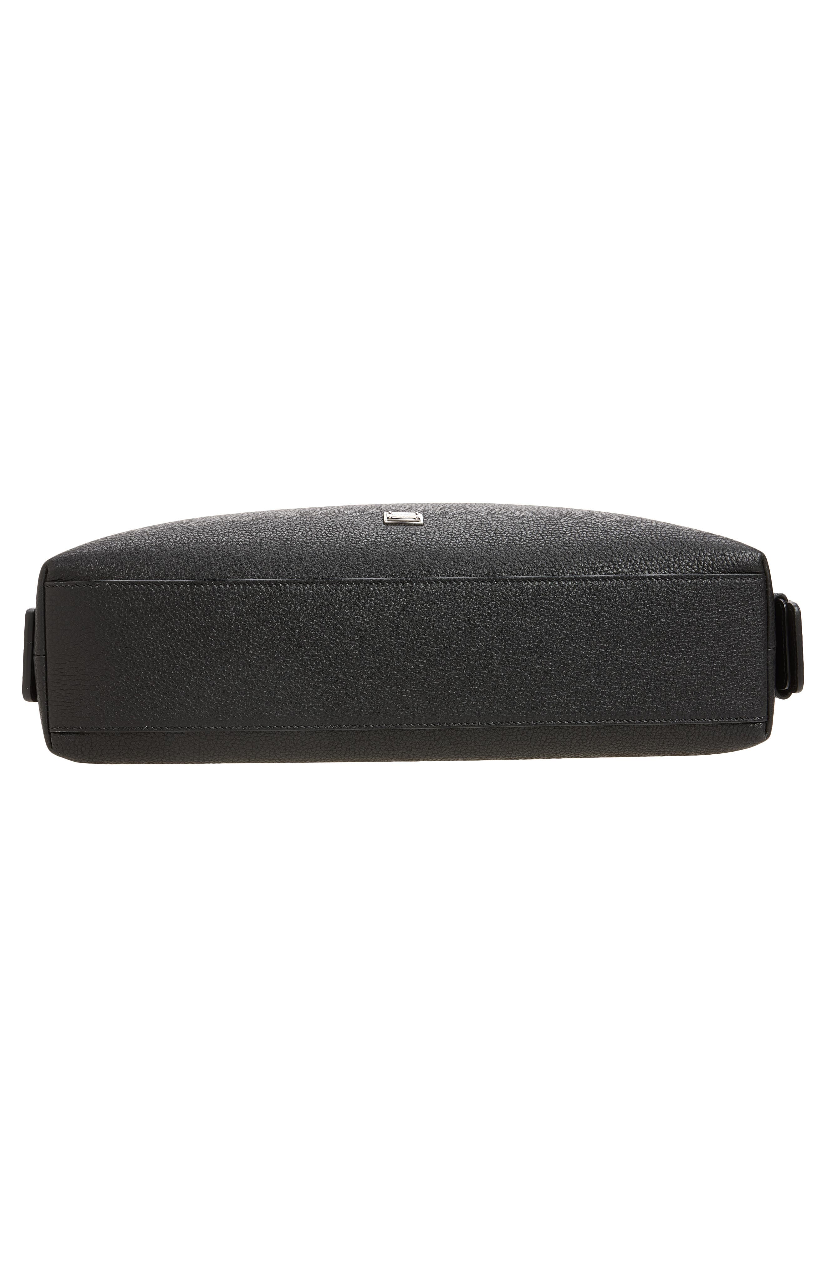 Leather Briefcase, Alternate, color, 80999 NERO