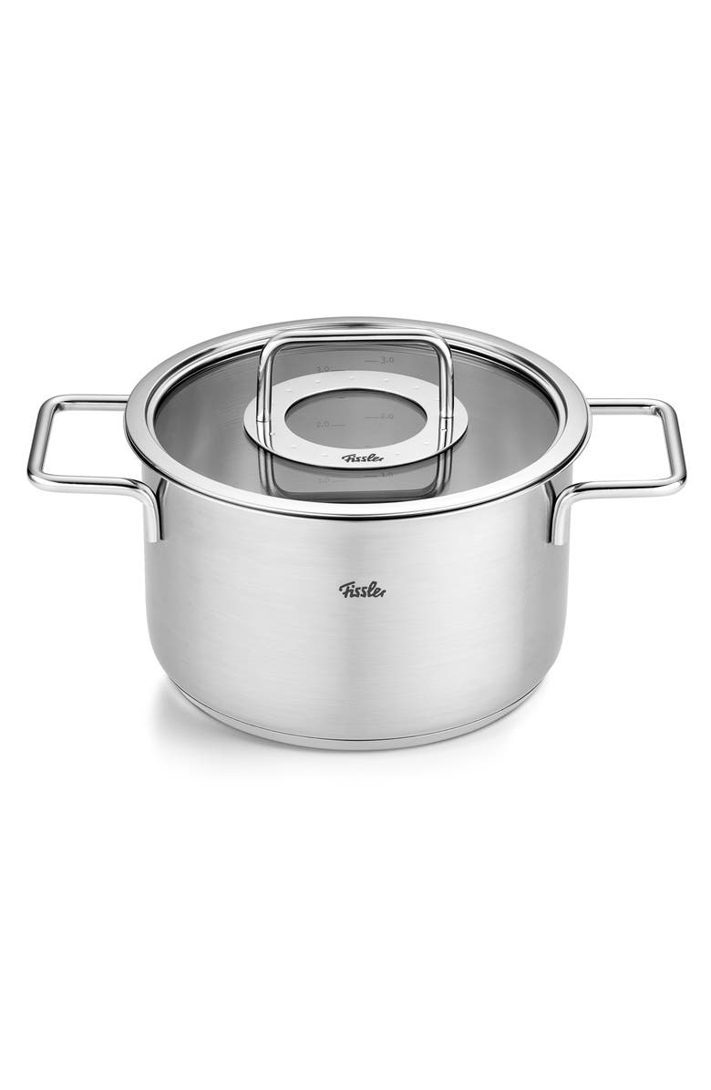 Fissler Pure Collection Stainless Steel Stock Pot with Glass Lid, Main, color, Stainless Steel