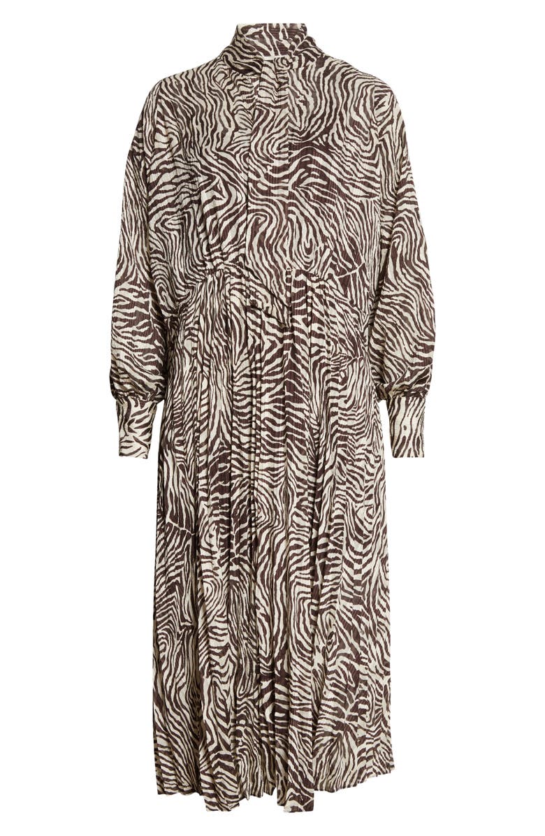 Samsøe Samsøe Dorothe Abstract Animal Print Long Sleeve Midi Dress, Alternate, color, 