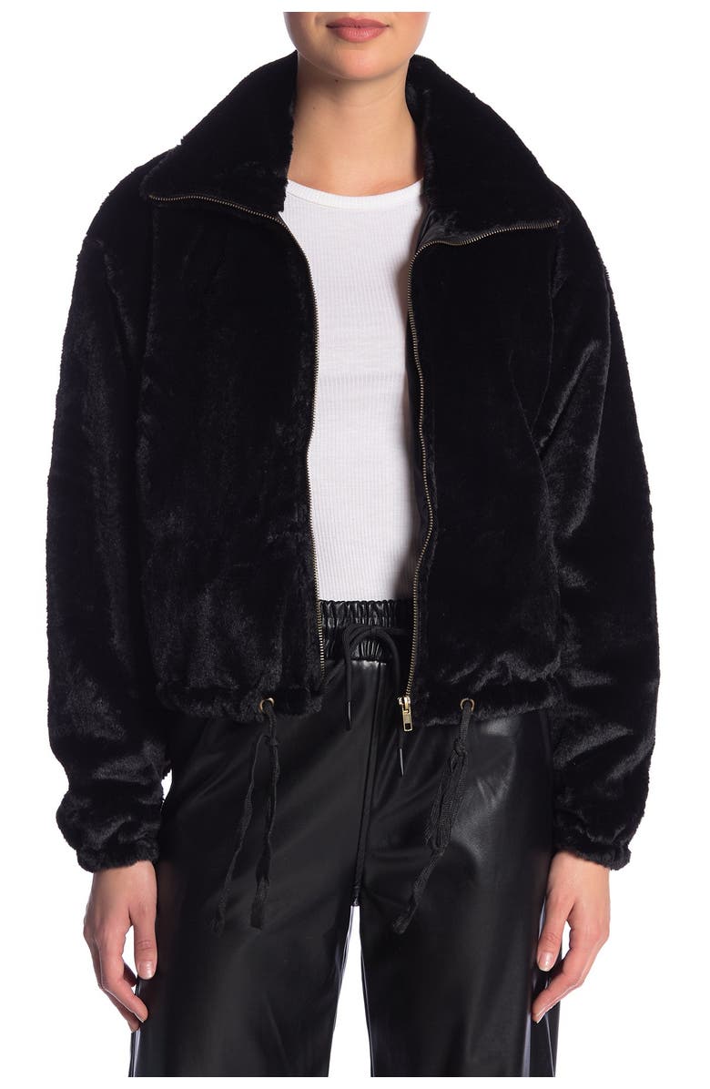 Know One Cares Faux Fur Cropped Jacket, Main, color,