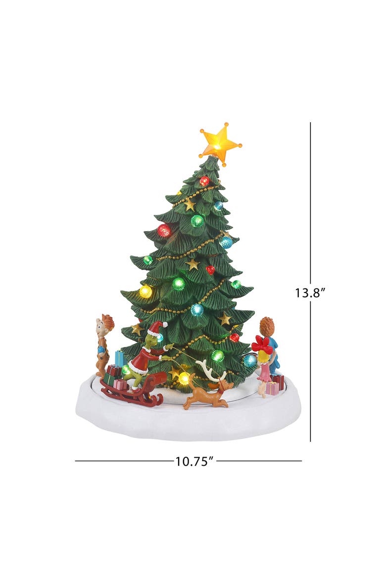 13 in. Animated Grinch Tree, Alternate, color, Multicolored