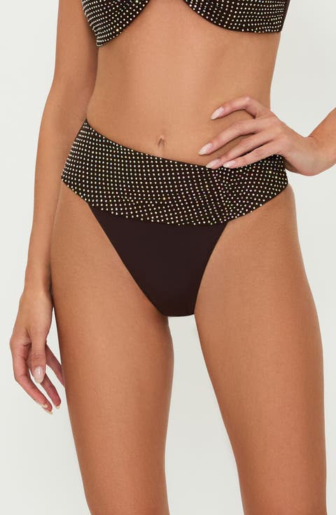 Highway Crystal Embellished Bikini Bottoms