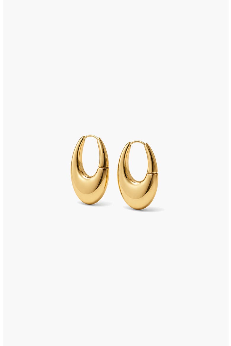 Eclipse Midi Hoops in Gold, Alternate, color, Gold