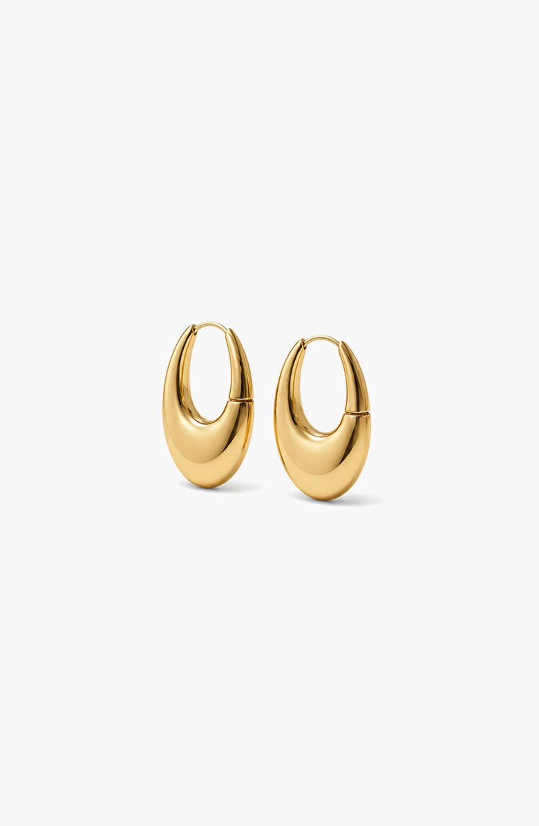 YOJ Eclipse Midi Hoops in Gold, Alternate, color, Gold