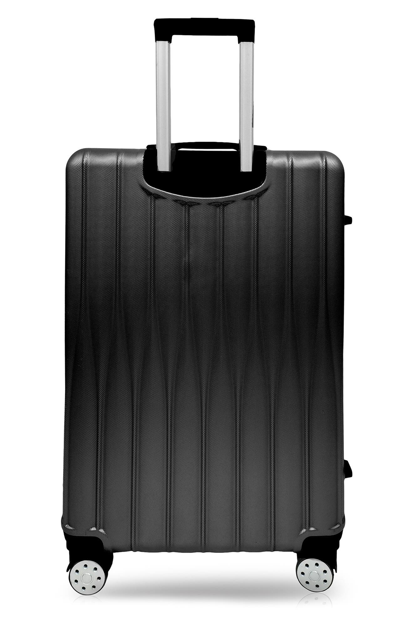 TUCCI Baratro Hardshell 3-Piece Spinner Luggage Set, Alternate, color, Black