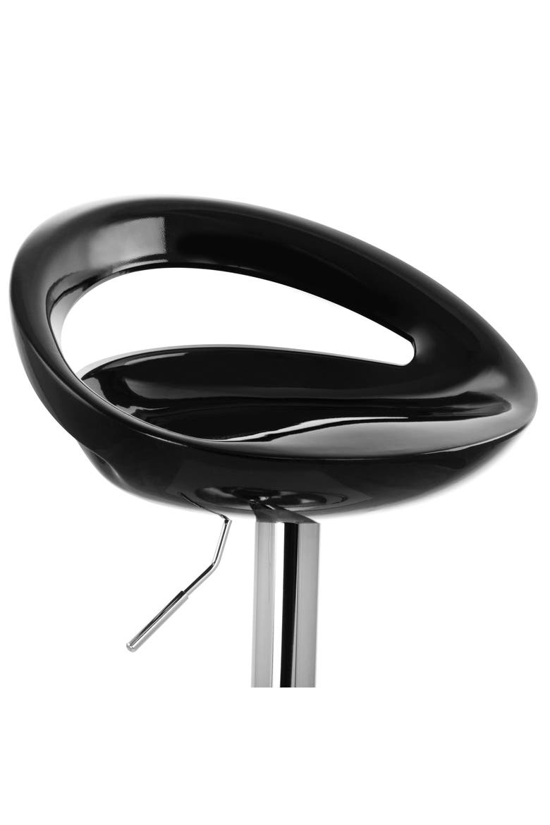 2 Piece Retro Adjustable Bar Stool, Alternate, color, Black