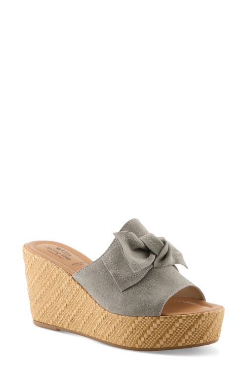 Spring Step Ellyn Wedge Sandal In Gray