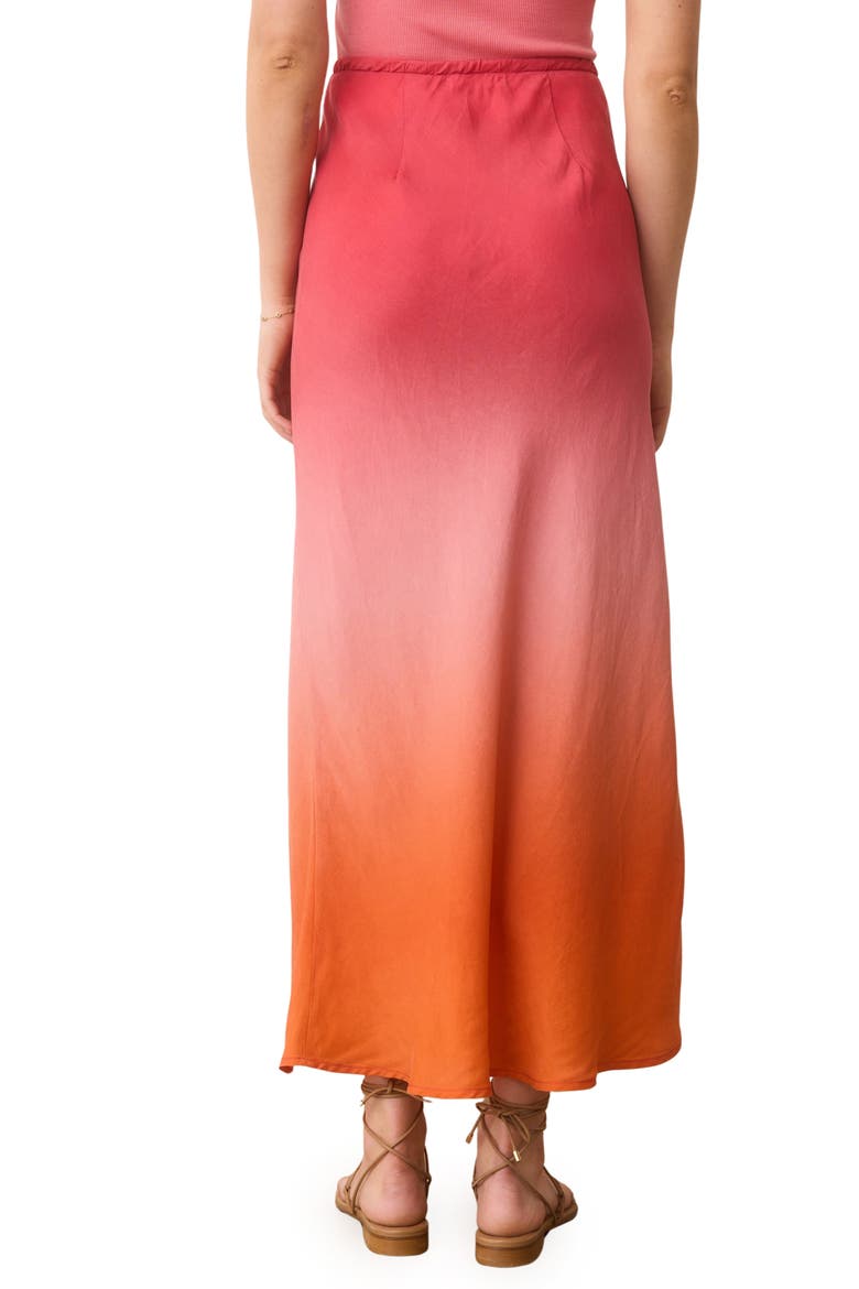 Gabriella Drawstring Maxi Skirt, Alternate, color, WARM OMBRE