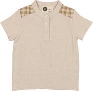 Manière Kids' Slub Cotton Blend Henley