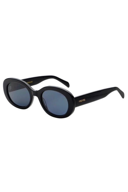 Freyrs Eyewear Aria Oval Sunglasses In Black