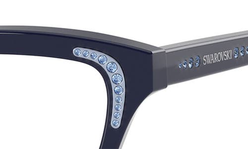 Swarovski 52mm Irregular Optical Glasses In Navy