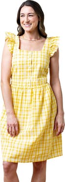 Hope & Henry Womens' Flutter Sleeve Sun Dress
