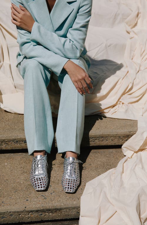 ANDREA GOMEZ ANDREA GOMEZ ANTONIA WOVEN LEATHER FLAT 
