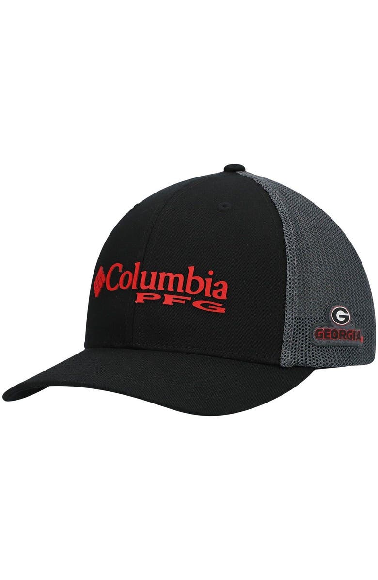 Columbia Men's Columbia Black/Gray Georgia Bulldogs PFG Flex Hat, Main, color, 