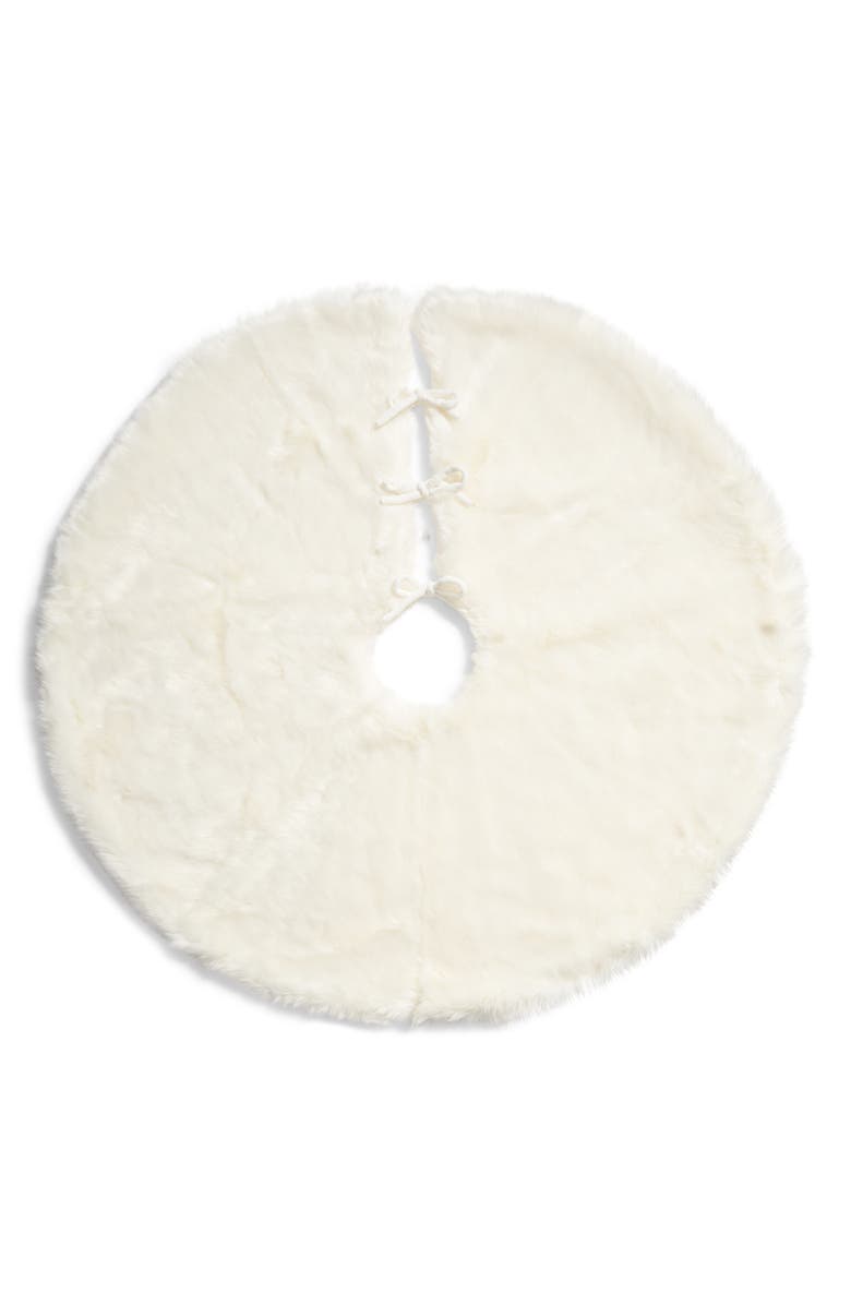 Rachel Parcell Frost Faux Fur Tree Skirt, Main, color, 