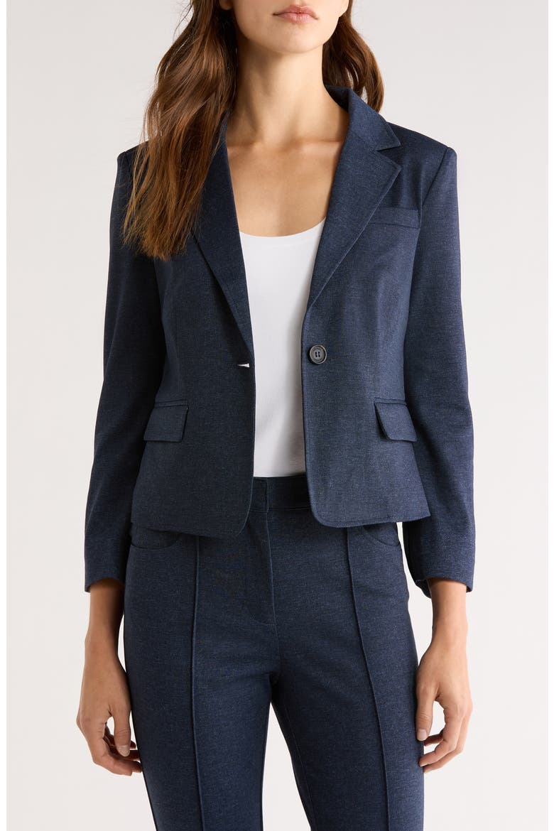 Easy Single Breasted Blazer, Main, color, INDIGO NAVY