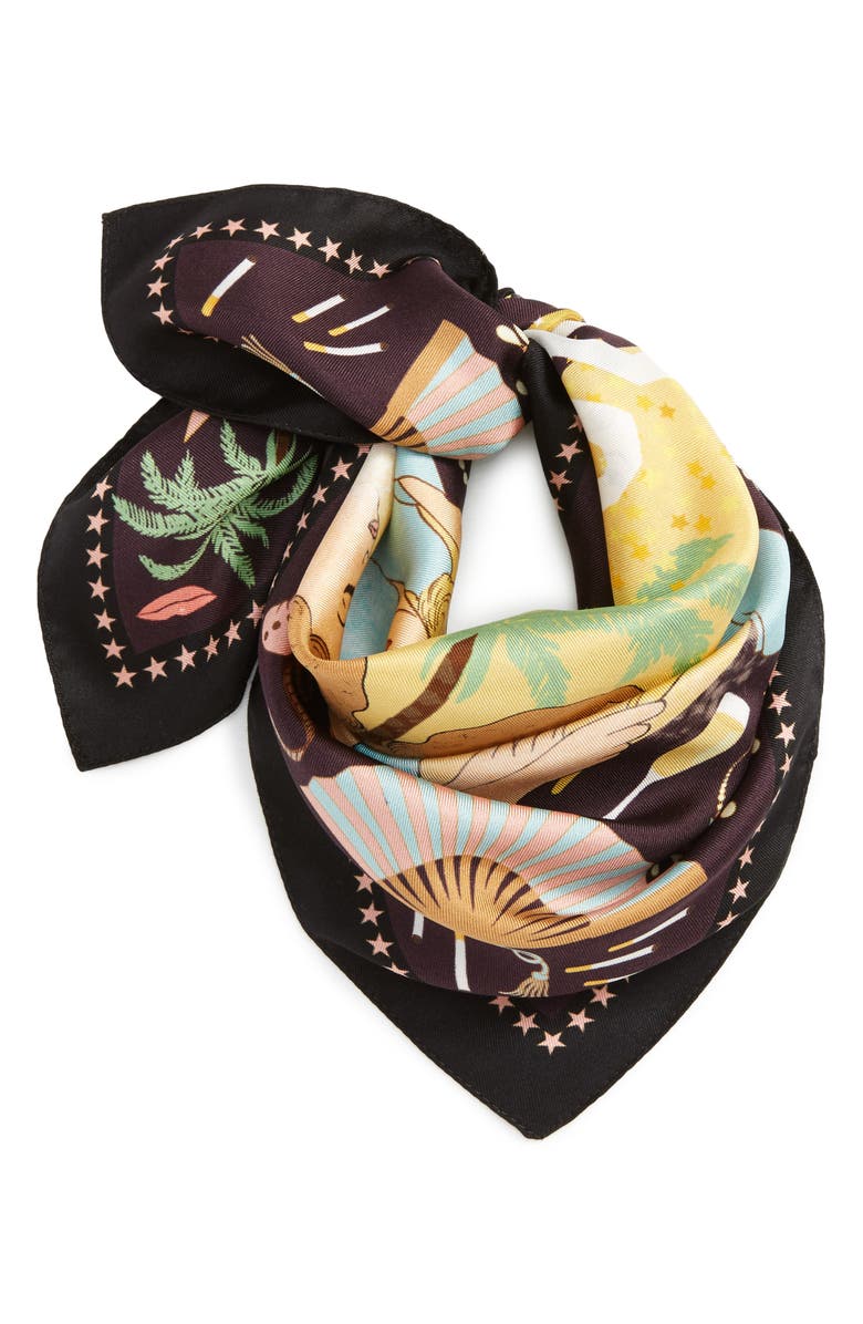 Karen Mabon Hollywood Silk Square Scarf, Main, color, 