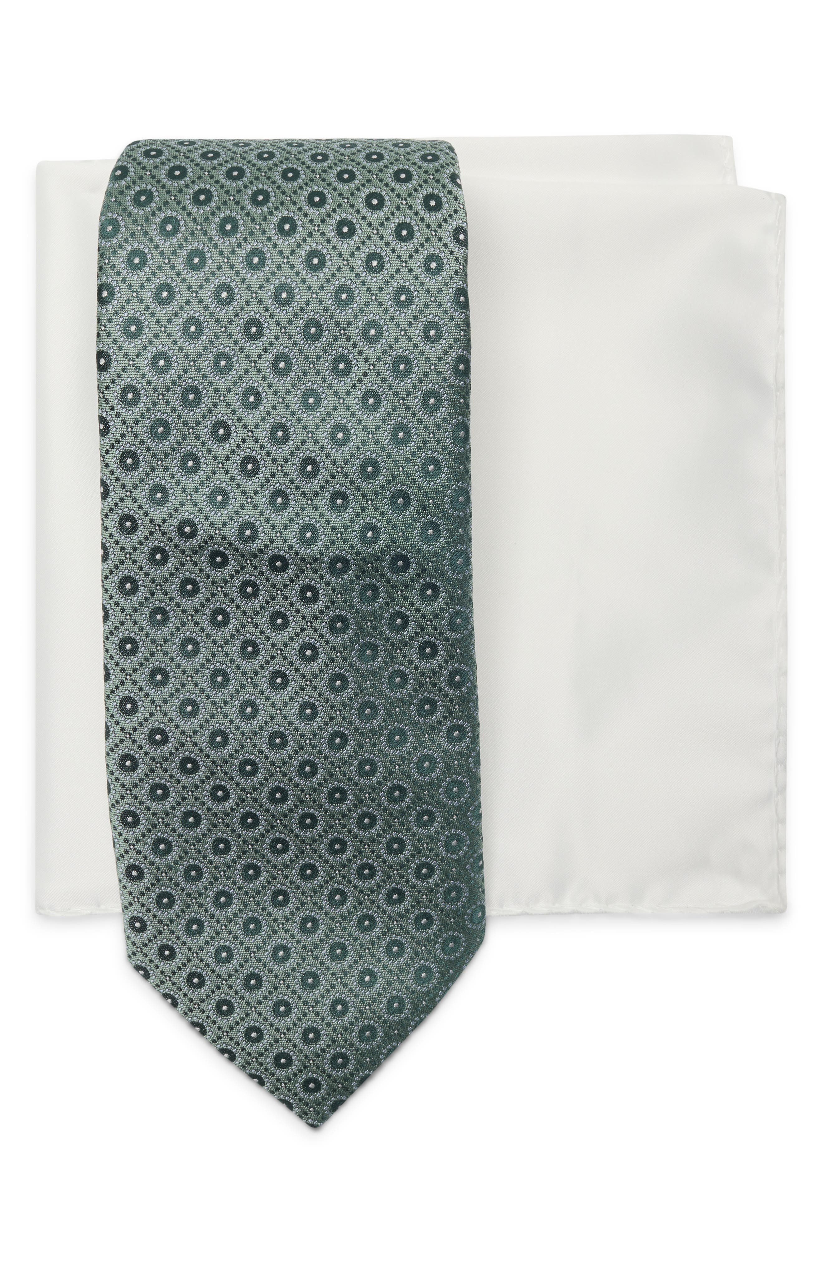 Michael Kors Rasa Dot Tie & Pocket Square Set