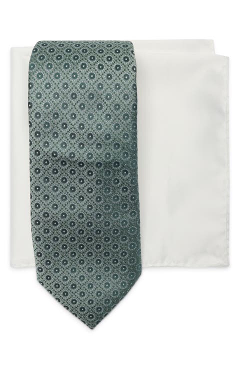 Rasa Dot Tie & Pocket Square Set