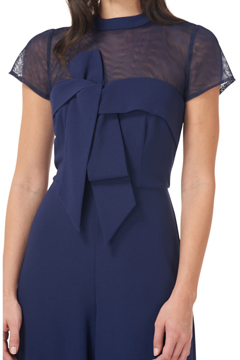 Stretch Crepe Jumpsuit, Alternate, color, NAVY