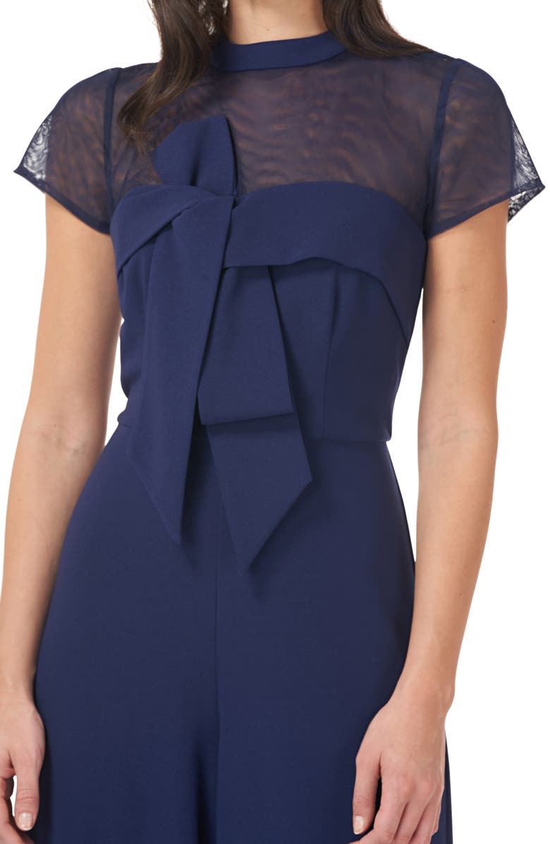 JS Collections Stretch Crepe Jumpsuit, Alternate, color, Navy