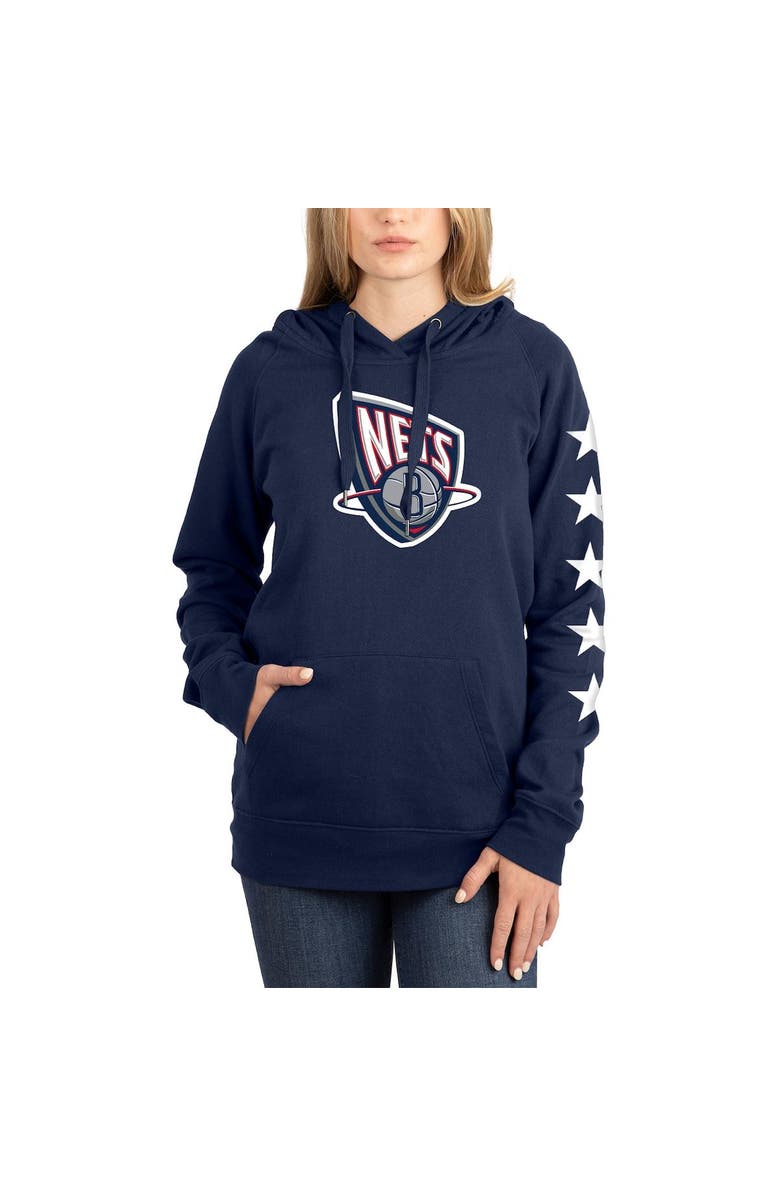 New Era Women's New Era Navy Brooklyn Nets 2021/22 City Edition Pullover Hoodie, Alternate, color, 