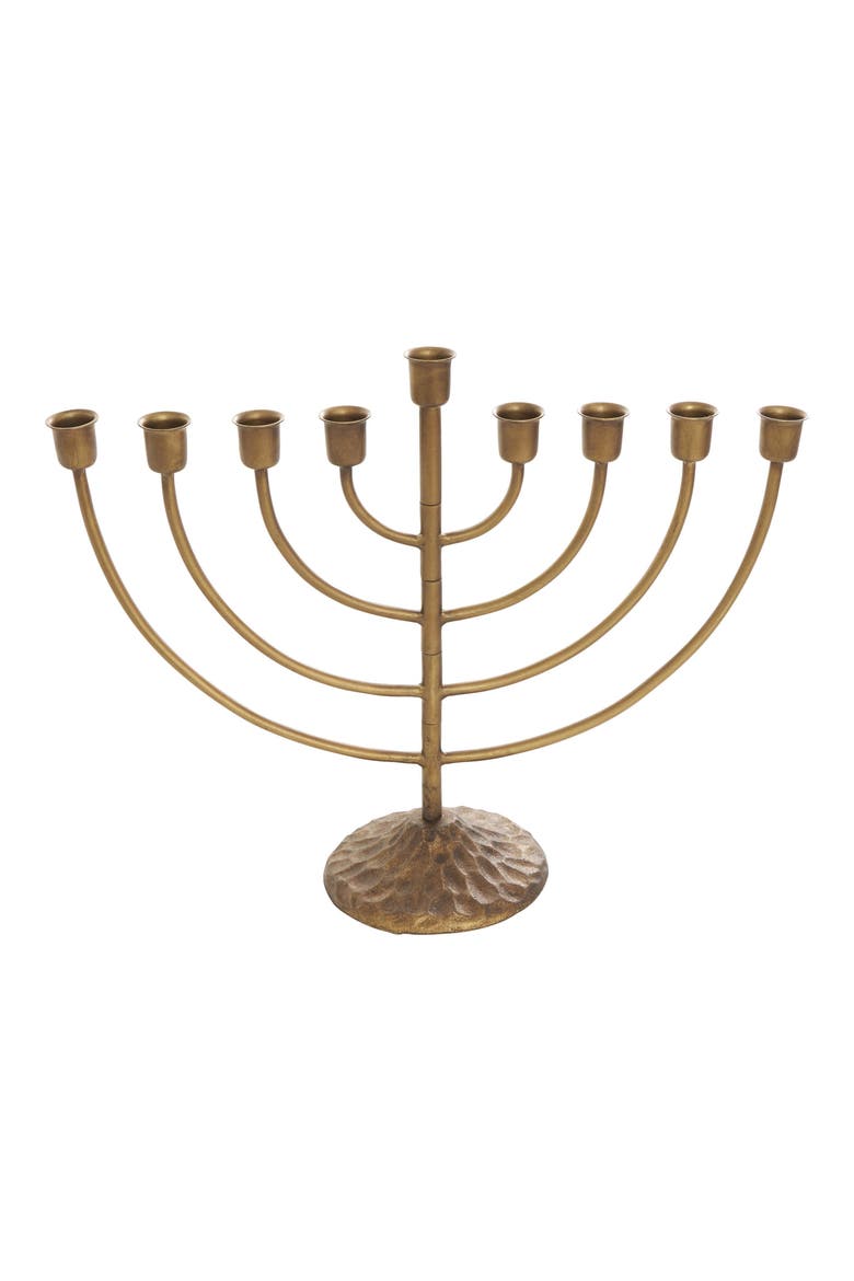 Eclectic Bronze Menorah, Alternate, color, BRONZE
