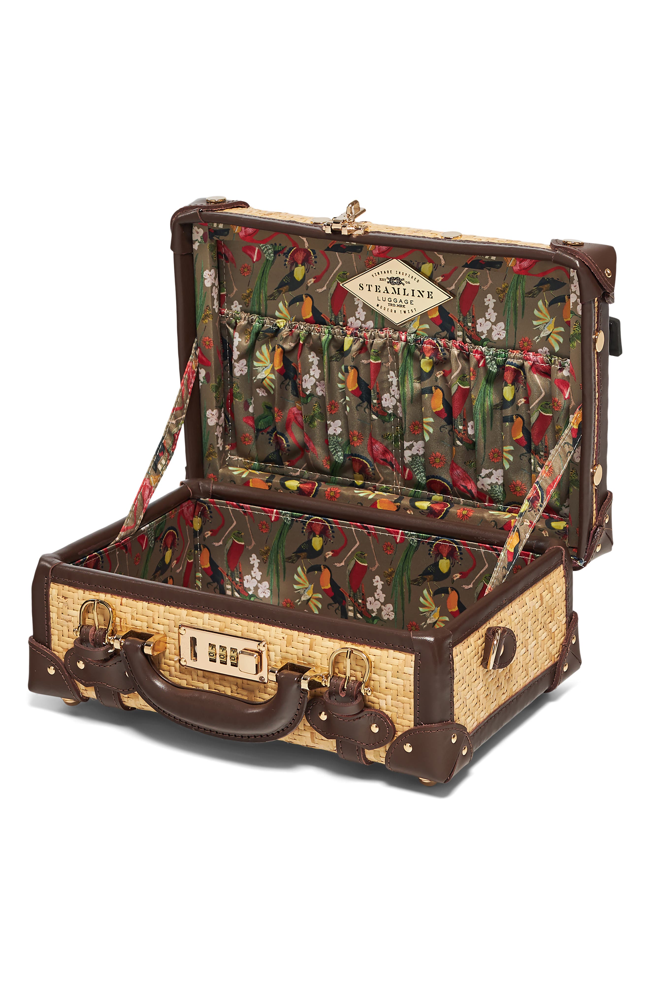 SteamLine Luggage The Explorer Woven Rattan Vanity Case, Alternate, color, 