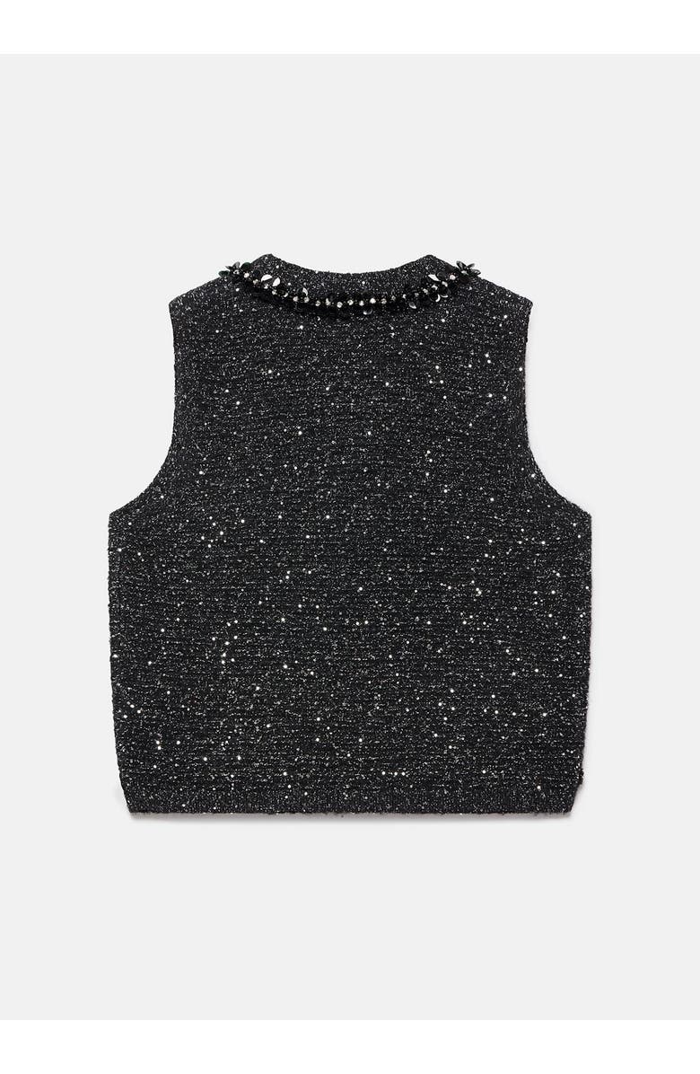 MINT VELVET Embellished Sleeveless Top, Alternate, color, Black