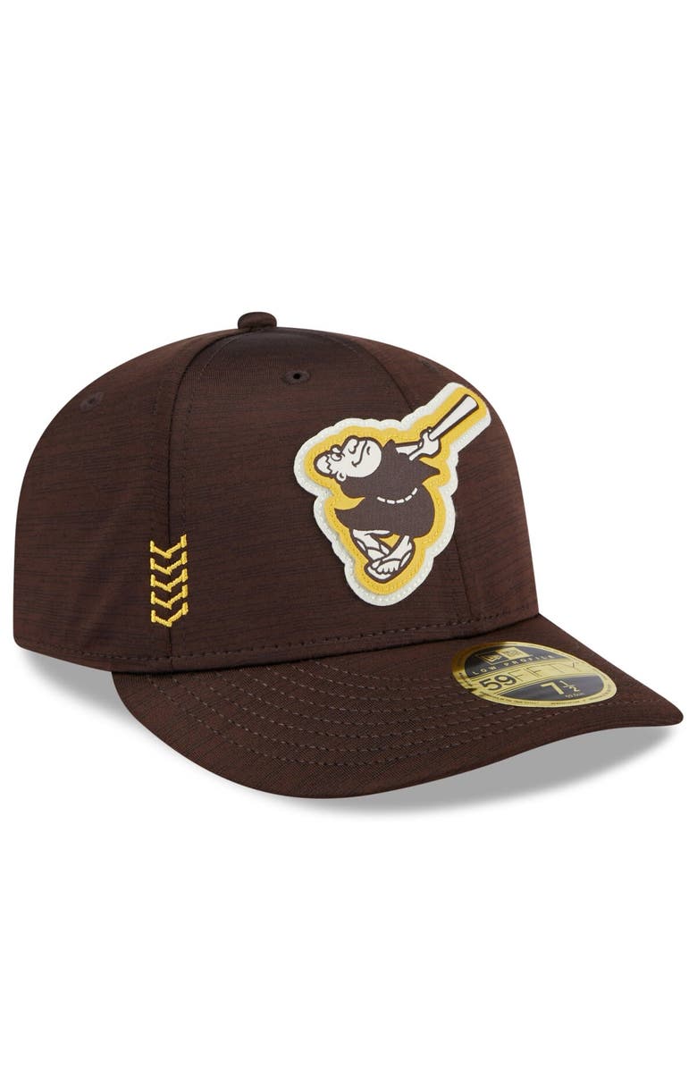 New Era Men's New Era Brown San Diego Padres 2024 Clubhouse Low Profile 59FIFTY Fitted Hat, Alternate, color, Brown