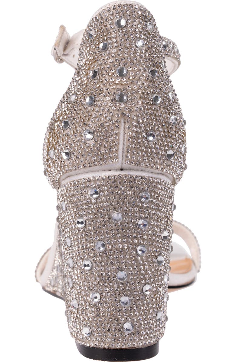 LADY COUTURE Kloe Crystal Embellished Wedge Sandal, Alternate, color, White