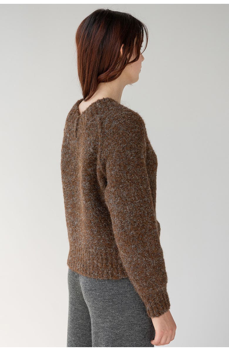 SSKEIN V Neck Boucle Pullover, Alternate, color, 