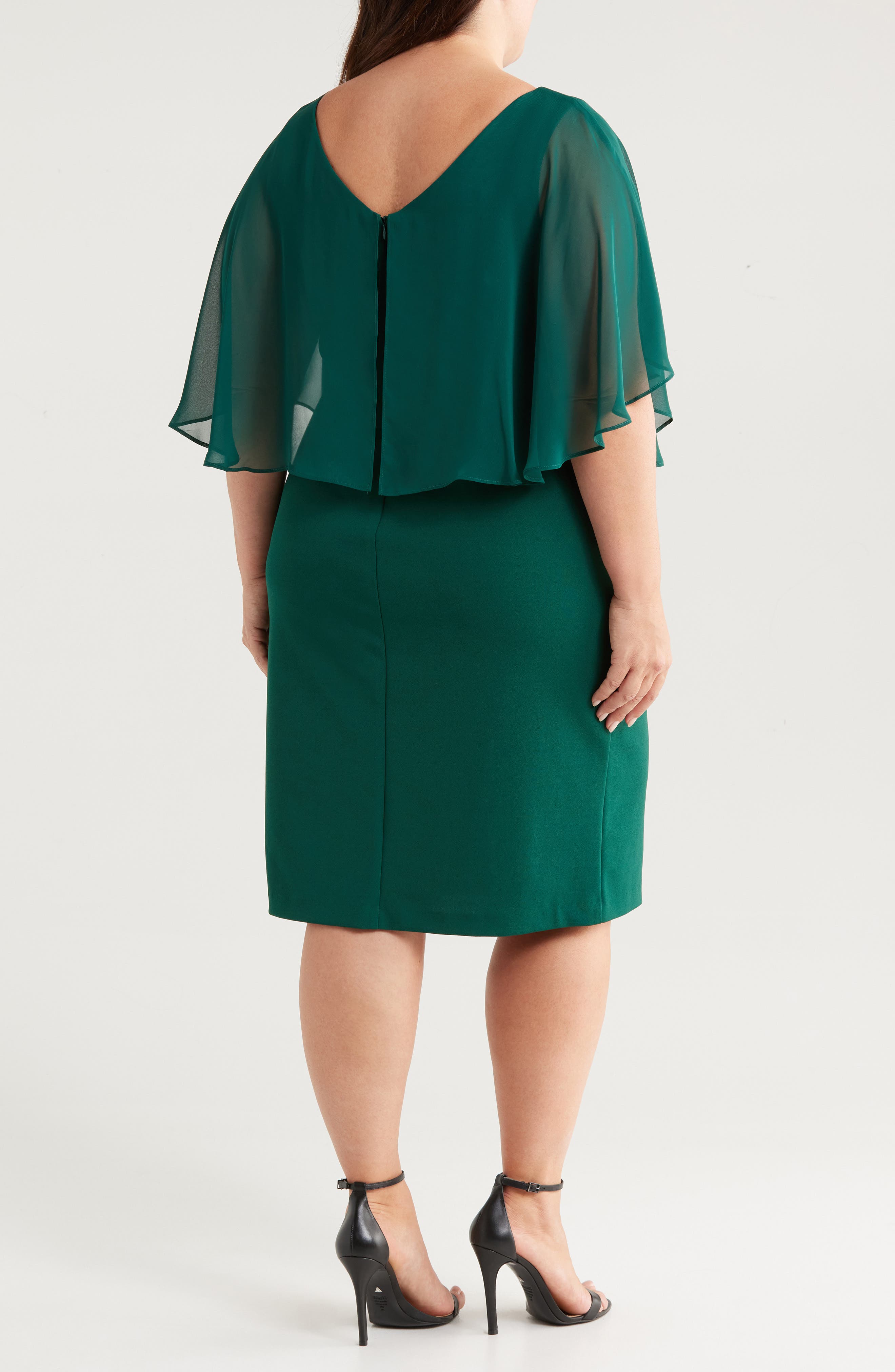 Cape Sleeve A-Line Dress - image 2