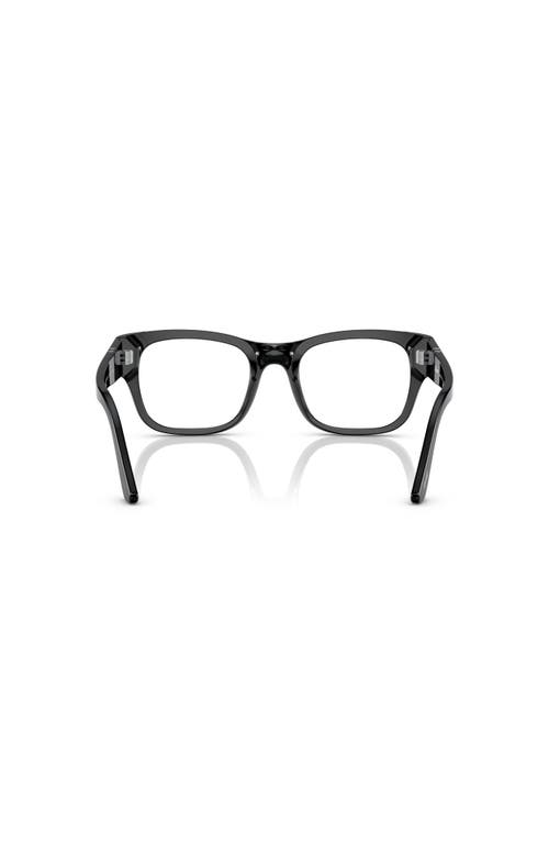 Persol 50mm Rectangle Optical Glasses In Black
