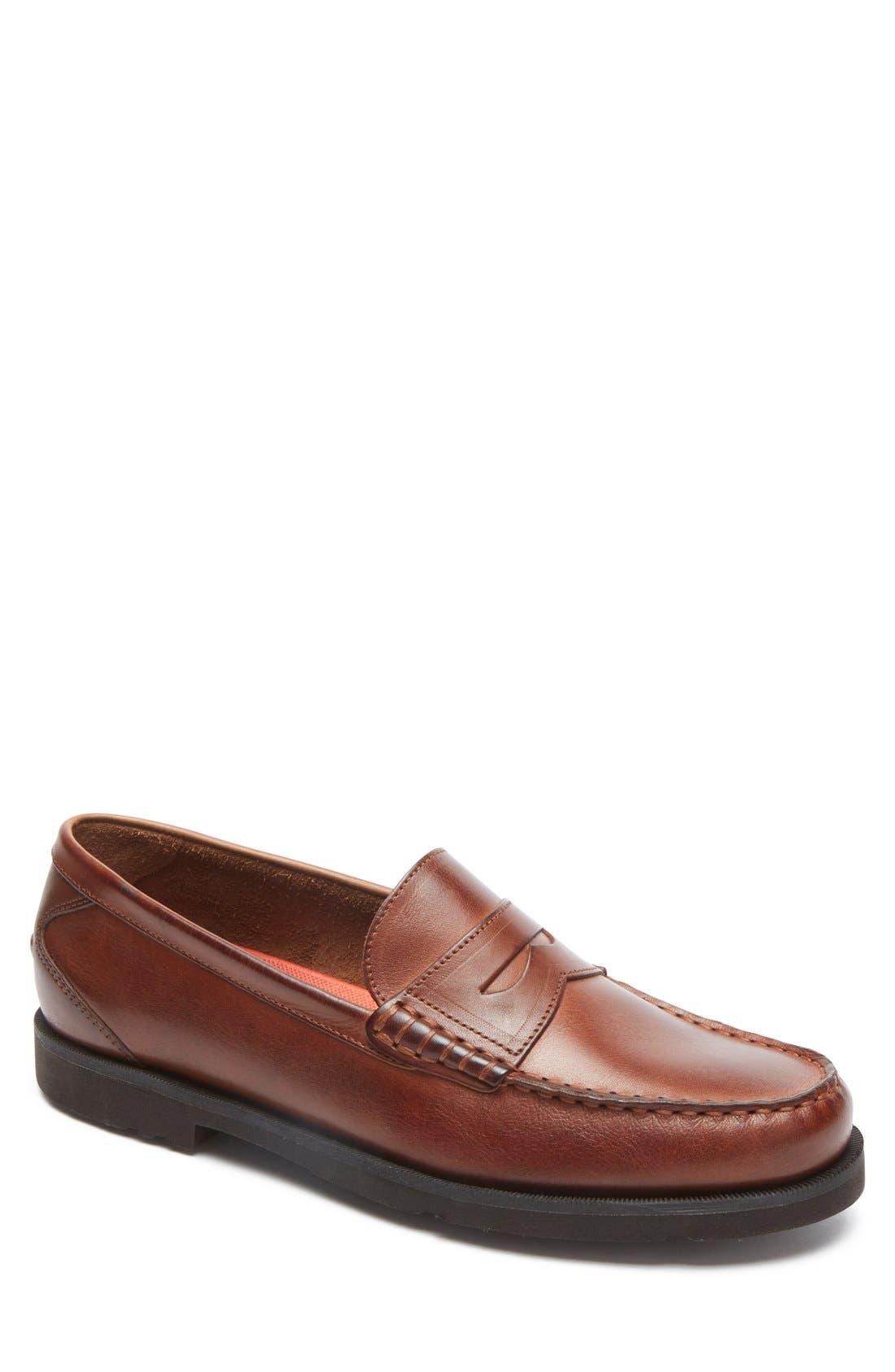 'Modern Prep' Penny Loafer, Main, color, DK TAN