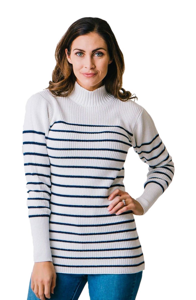 Hope & Henry Women's Mock Neck Breton Sweater, Main, color, 