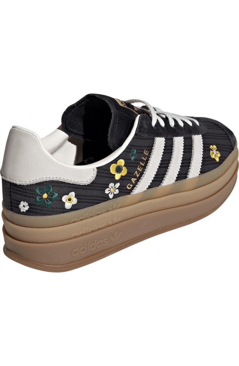 adidas Gazelle Bold Platform Sneaker, Alternate, color, Black/ White/ Eqt Yellow