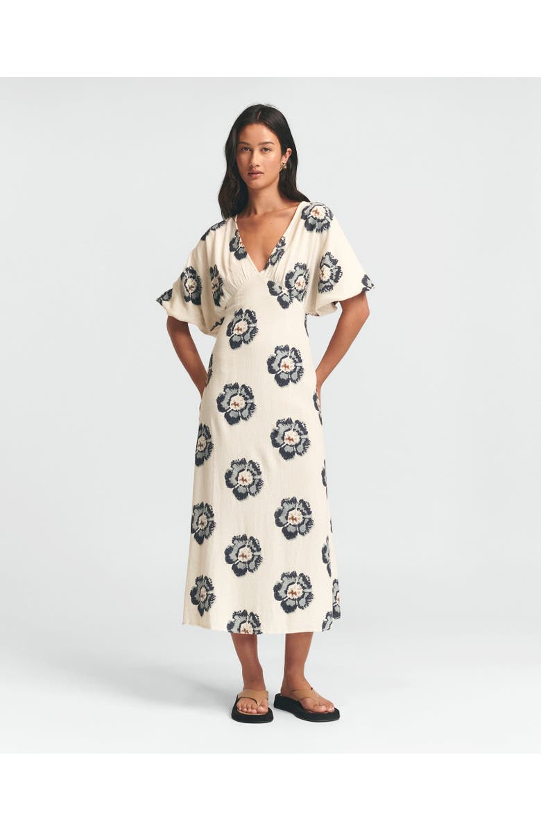 ST MRLO Palm Midi Dress, Alternate, color, 