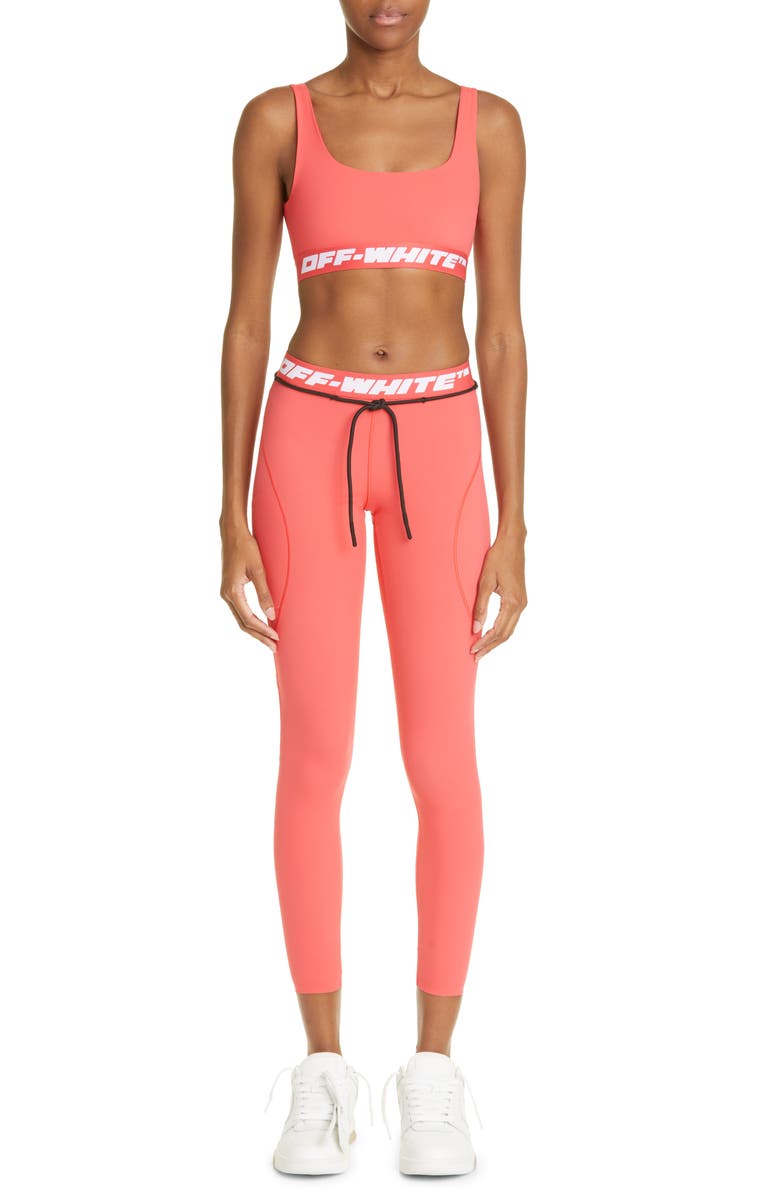 Off-White Athletic Logo Band Leggings, Alternate, color,