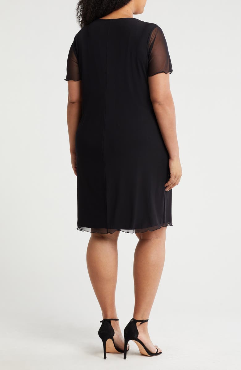 bebe Powermesh T-Shirt Dress, Alternate, color,