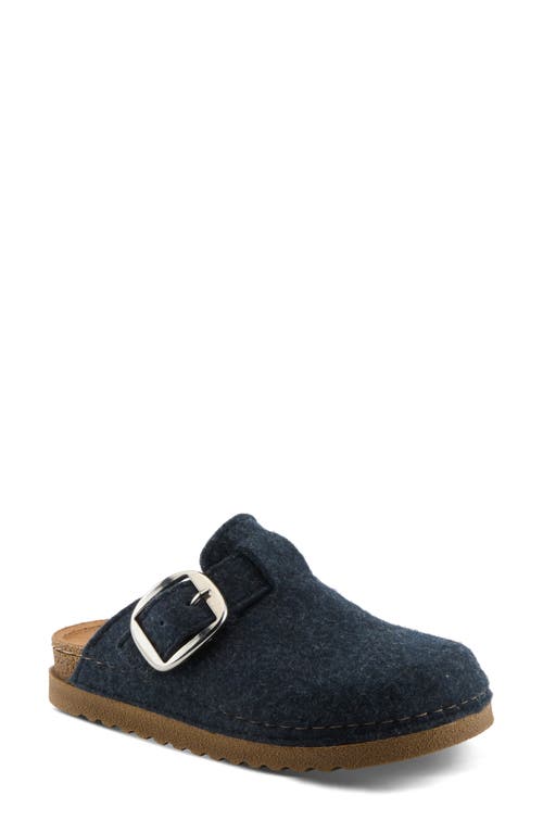 Flexus By Spring Step Giller Boiled Wool Clog In Blue
