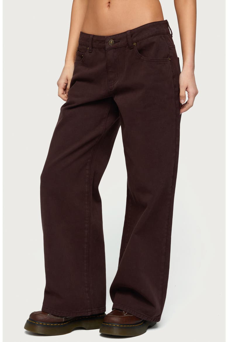 Roman Low Rise Baggy Jeans, Alternate, color, BROWN