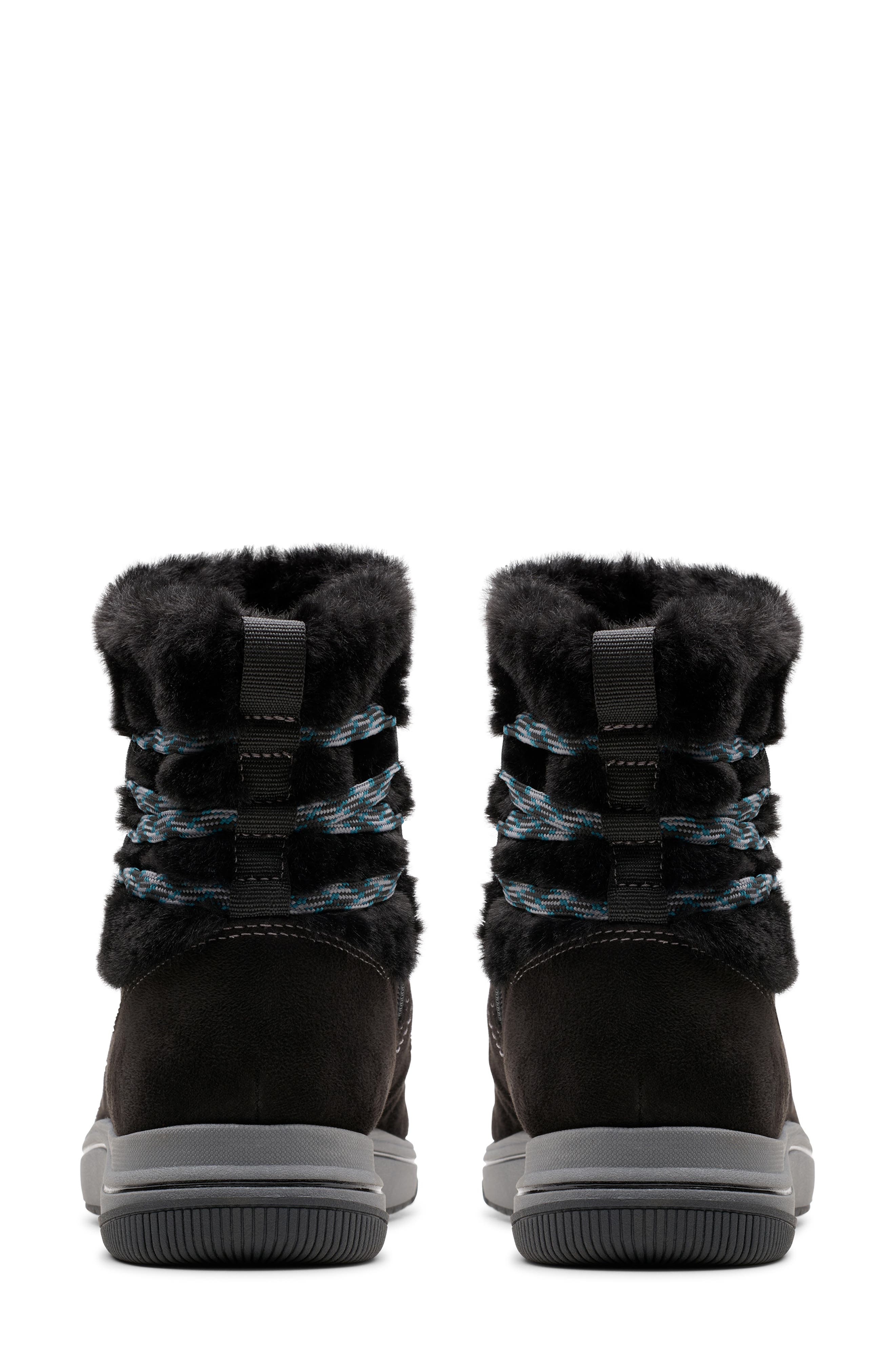 Clarks<sup>®</sup> Breeze Cozy Faux Fur Lined Boot, Alternate, color, Black