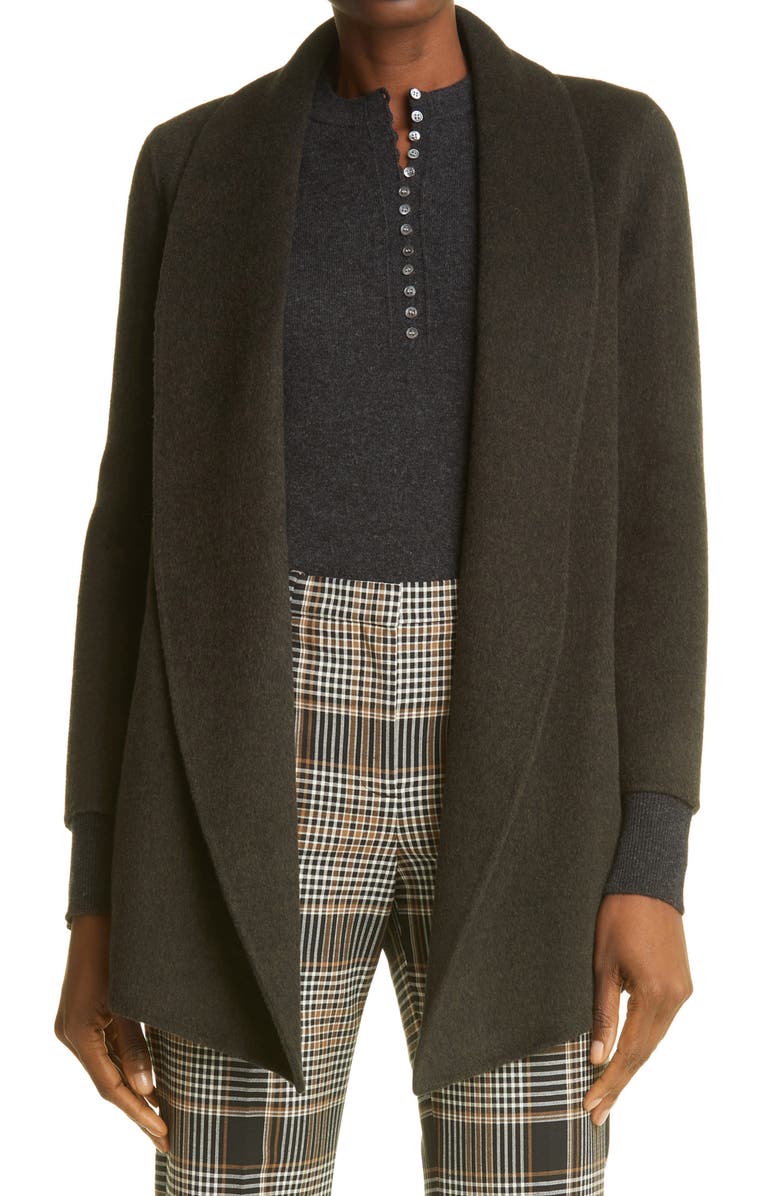 Theory Clairene Luxe Shawl Collar Coat, Main, color,