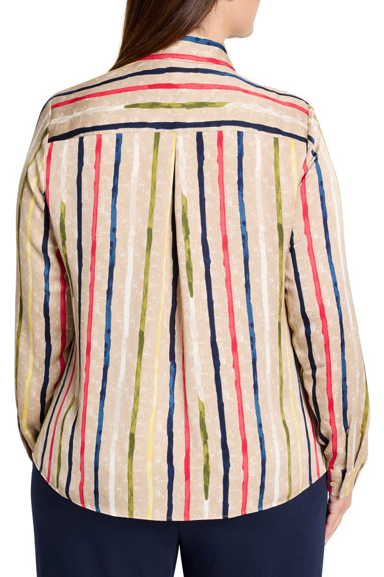 Painted Stripe Popover Top, Alternate, color, NEUTRAL MULTI