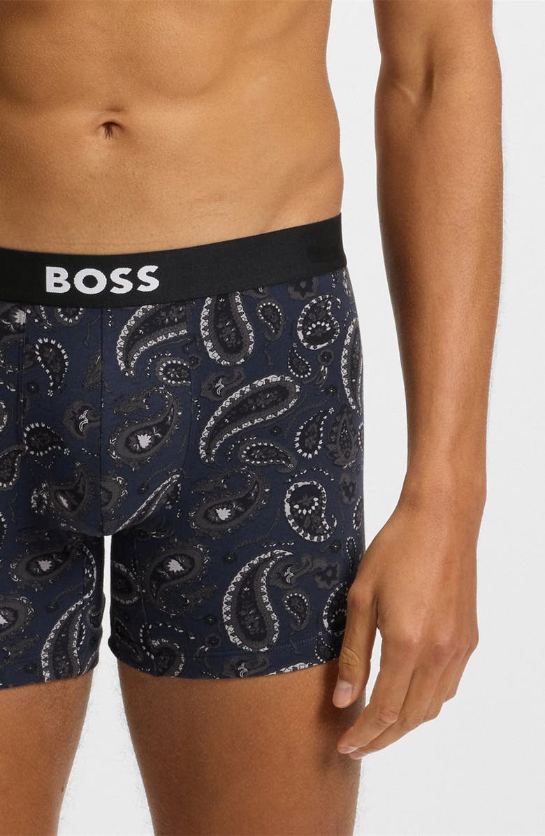 BOSS Assorted 3-Pack Power Stretch Cotton Boxer Briefs, Alternate, color, Open Miscellaneous