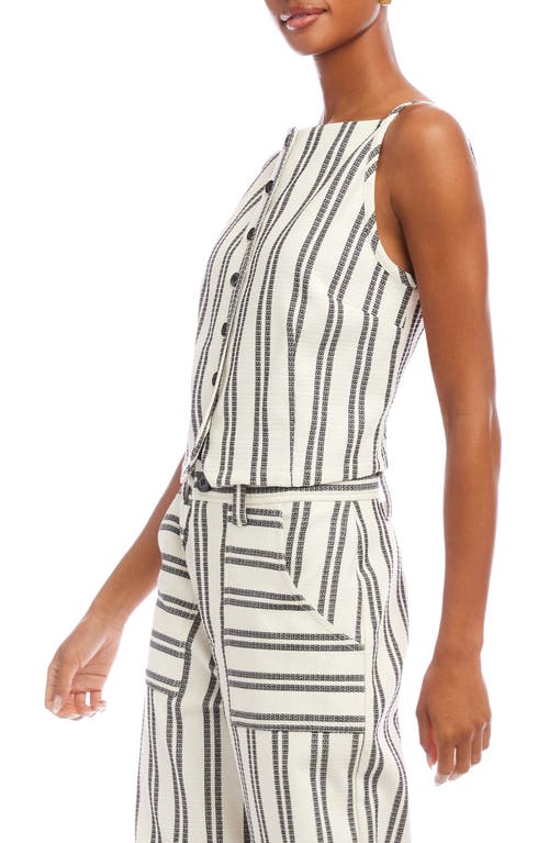 FIFTEEN TWENTY FIFTEEN TWENTY ELIS STRIPE COTTON BUTTON-UP TOP