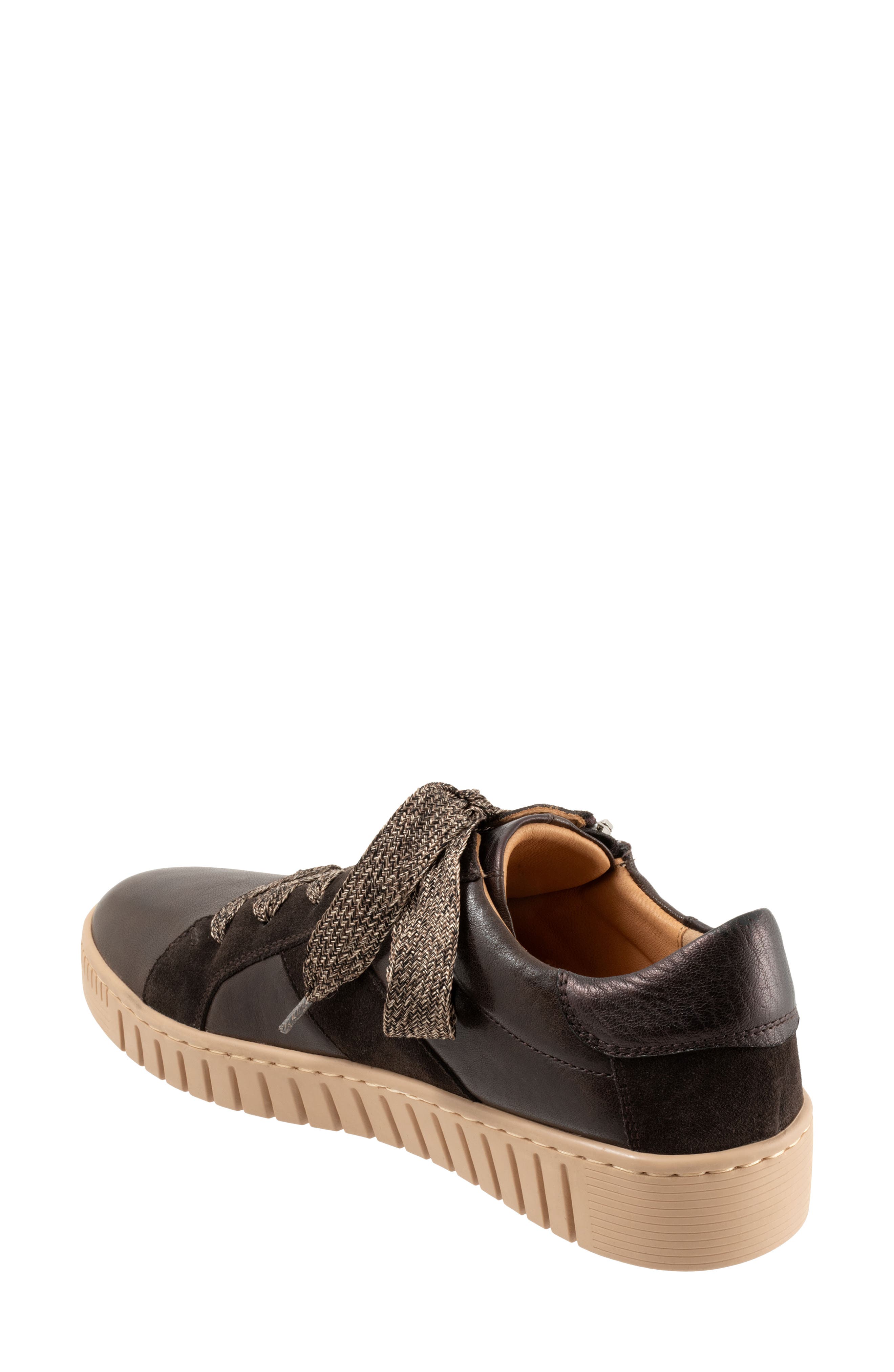 Tinah Leather Sneaker, Alternate, color, MAHOGANY