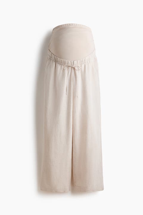 Mama Linen-blend Drawstring Trousers